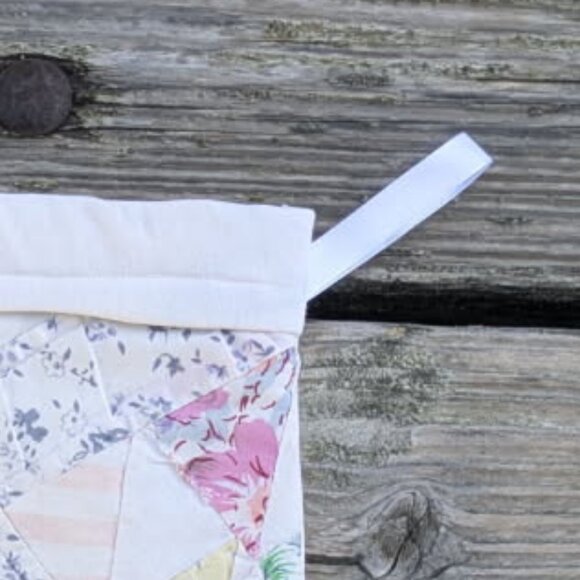 Christmas Stocking Multi Colored Patchwork - Picture 6 of 7